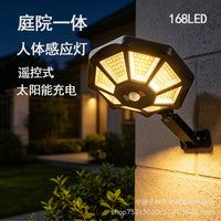 庭院一体人体感应灯太阳能路灯LED墙壁灯COB可露天灯花园装饰灯