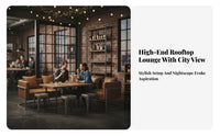 Comfortable Upholstery Industrial Aesthetic Dining Booth Set Sturdy Construction Retro Pub Table Set Heavy Duty Retro Restaurant Table and Sofa High-Density Foam for Bar Owners, Hospitality Managers, Cafe, Lounge, Rooftop Terrace, Bakery