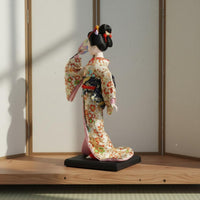 Japanese Geisha Doll Handmade Kimono Lady Figurine Gift Idea for Living Room