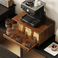 Countertop Cabinet with Drawer Small Small Coffee Station Organizer Sturdy Coffee Bar Cabinet