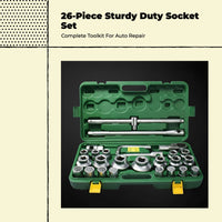 Steel socket wrench set for auto