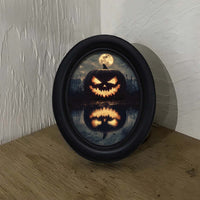 Halloween Witch Wooden Picture Frame for Desk, Living Room, Dining Room, Entryway