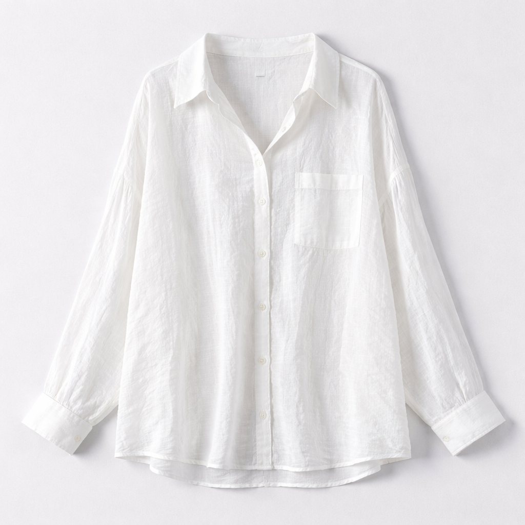 Beach Cover Up for Women with Long Sleeve Sun Protection, Lightweight Polyester Loose Fit Shirt, Breathable Casual Design