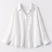 Beach Cover Up for Women with Long Sleeve Sun Protection, Lightweight Polyester Loose Fit Shirt, Breathable Casual Design