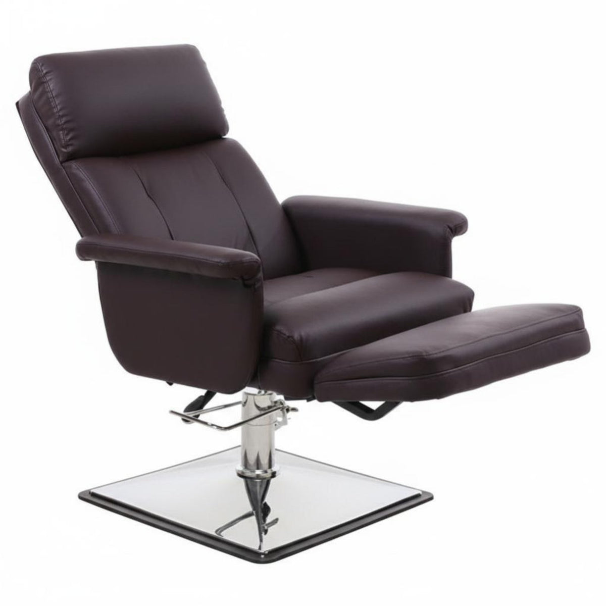 Fully Reclining Hydraulic Esthetician Bed Multi-Functional Adjustable 3-Section Lounger with Stool Stable Square Base Salon Chair Sturdy Construction for Eyelash practitisinglers, Spa Professionals Artists, Skin Care Clinic