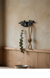 American Country Retro Cast Iron Bat Hook Wall Mount