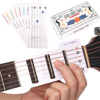 56 Pieces Double-Sided Guitar Chord Learning Cards Portable Guitar Chord Practice Cards Color-Coded Fretboard Note Guide for Beginners, Kids, Music Lessons, Travel