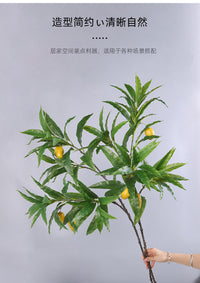 仿真绿植 大枝芒果 带果植物北欧家居工程装饰婚庆酒店插花假果实
