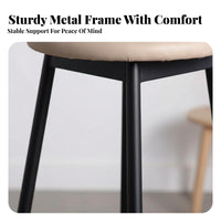 Backless Round Metal Stool utilitarian aesthetic Bar Chair High-Legged Retro Look for Homeowners