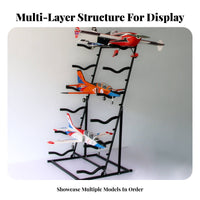 Adjustable RC Plane Storage Rack Space Saving RC Airplane Storage Rack High Load Capacity Model Airplane Display Stand Heavy-Duty Construction for Hobbyists, Indoor, Hobby Room, Showroom, Garage