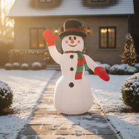 Inflatable Snowman with Top Hat Giant Christmas Inflatable Snowman Yard Decoration Freestanding Outdoor for Garden, Storefront