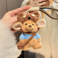 Soft Toy Keychain Ideal Gift Soft Toy Doll Cute Design Standing Animal Doll for Girls, Kids, Desk Decoration, Backpack, Car Interior