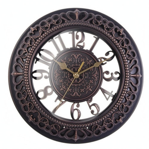Vintage Round Wall Timepiece Raised Numerals Vintage Wall Timepiece