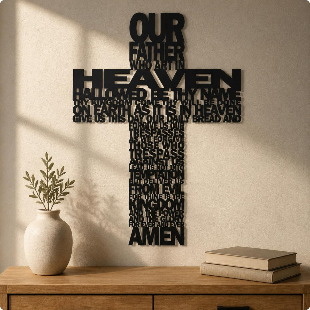 Christian Wall Decor Letter Cutout Religious Metal Wall Art for Believers, Christians