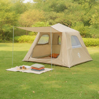 Quick Setup Inflatable Tent with Awning Long-Lasting Inflatable Cabin Tent Windproof Spacious for Families, Camping