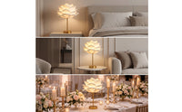 Decorative Lamp with Flower Shade Ambient Petal Table Lamp Soft Light Romantic for Bedroom, Dorm Room, Reading Corner