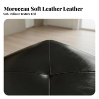 Faceted Upholstered Pouf Sturdy Construction Low Stool Space-Saving for Students