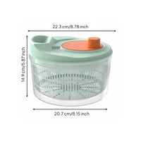 High-Speed Centrifugal Drying Manual Salad Drier Quick Dry Manual Vegetable Dehydrator Easy to Use