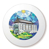 Artistic Bone China Plate, Pastoral Style 8-inch