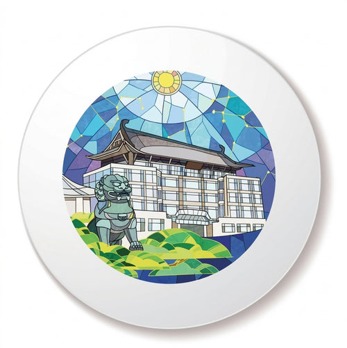 Artistic Bone China Plate, Pastoral Style 8-inch