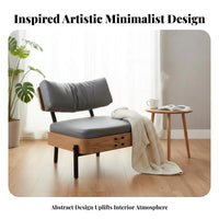Single-Seater with Wooden Arms design-inspired Upholstered study Chair Light Luxury Comfortable seat pading for Small Spaces