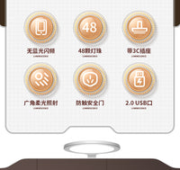 德国阅读台灯学习专用插电护眼书桌学生宿舍床头灯带插座 调光开关 基础版★三色光+3C插座-带USB口【线长0.8米】