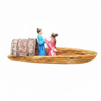 Aquatic Aquarium Landscape Boat Handmade Floating Boat Ornament for Garden