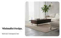 Modern Minimalist design 2-Tier Rectangular Coffee Table Large Storage Space dual-level Rectangular Table Sturdy and Stable Household Furniture scuffResistant for Apartment Dwellers, Homeowners, Families, Living Room, Lounge, Reception Area, Office