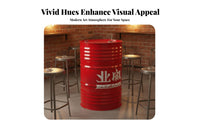 Factory-influenced by Retro Booth Set Retro Design Oil Drum Furniture Set sturdy Easy to Clean for Cafes, Lounge Area