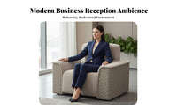 Luxury Design Modern Business Sofa and Table Set Formal Stylish Office Furniture Thick Cushions Reception Seating long-lasting Hardwood Frame for Corporate Clients, Interior Designers, property owners, premium Lounge, Lobby, Waiting Room