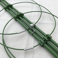 Indoor Plant Support with Coated Stakes, Tall 75cm Garden Obelisk for Clematis, Single Hoop Plant Stakes, Potted Plants