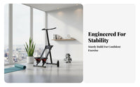 Anti-Slip Pedals Stair Climbing Exercise Machine Space-Saving Home Gym Stair Stepper Stable Triangular Structure Foldable Vertical Climber Low-Effect Cardio for Beginners, Adults, Seniors