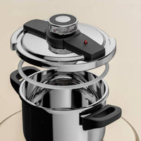 Induction Cooktop Compatible Stainless Steel Pressure Cooker Multi-Functional Burst-Proof-Proof Pressure Cooker Multiple Safety Features Kitchen Cookware Time Saving for Home Cooks, Chefs