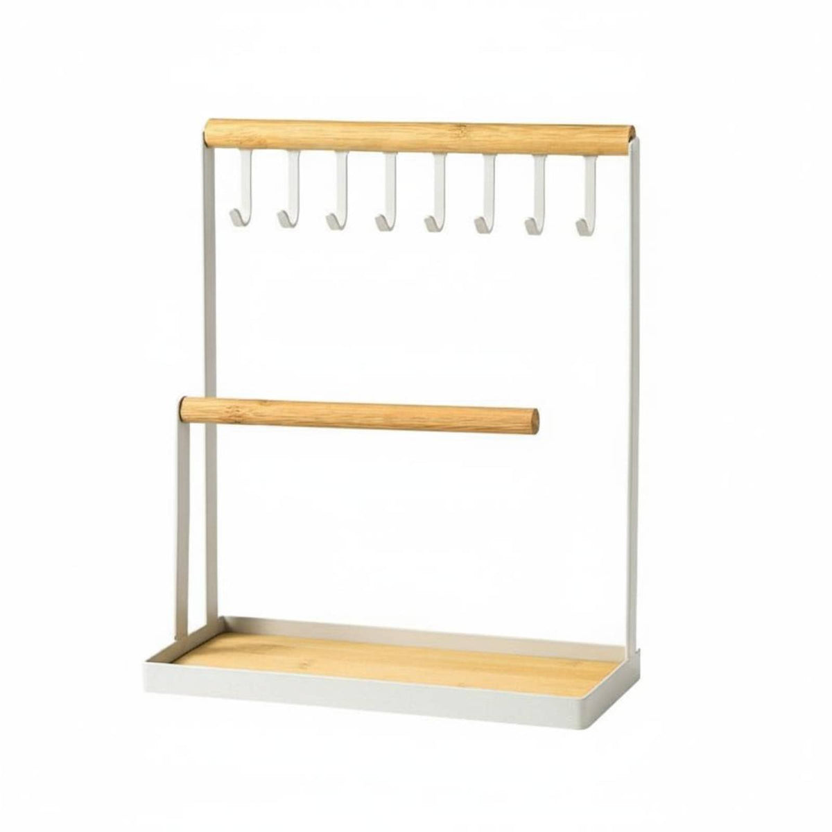 Decorative Metal Jewelry Display Rack Multi-Functional Jewelry Stand Large Capacity Necklace and Earring Holder Stable Base for Women, Teens, Bedroom, Closet