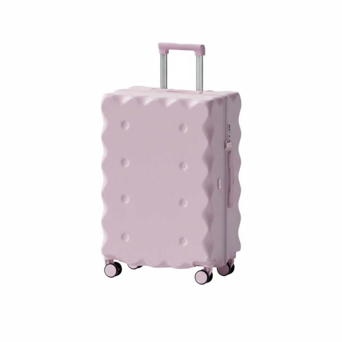 crackerTextured Luggage Telescopic Handle Trolley Case TSA Approved Lock
