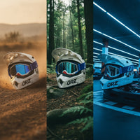 Off-Highway Dirt Bike Helmet with Goggles Graphic Full-Face Helmet with Visor Comfortable Sturdy for Riders, Motocross, Downhill Riding, Karting