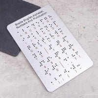 Braille Learning Board Rounded Corners Braille Practice Board Educational Tool Silver Beginner-Friendly