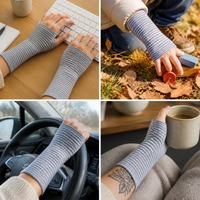 Thermal Velvet Wrist and Elbow Warmers for Winter