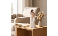 Faceless Female Figurine with Gold Accents Elegant Tabletop Figurine Modern Resin Sculpture Abstract for Women, Collectors, Shelf, Desk, Bedroom