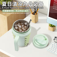 创意新款冰凉降温解暑神器食品级硅胶冰格膜具水壶随行杯吸管水杯