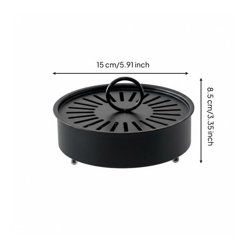 Covered Heat-Resistant Metal Coil Holder Ash Catching Home Goods for Outdoor, Fishing