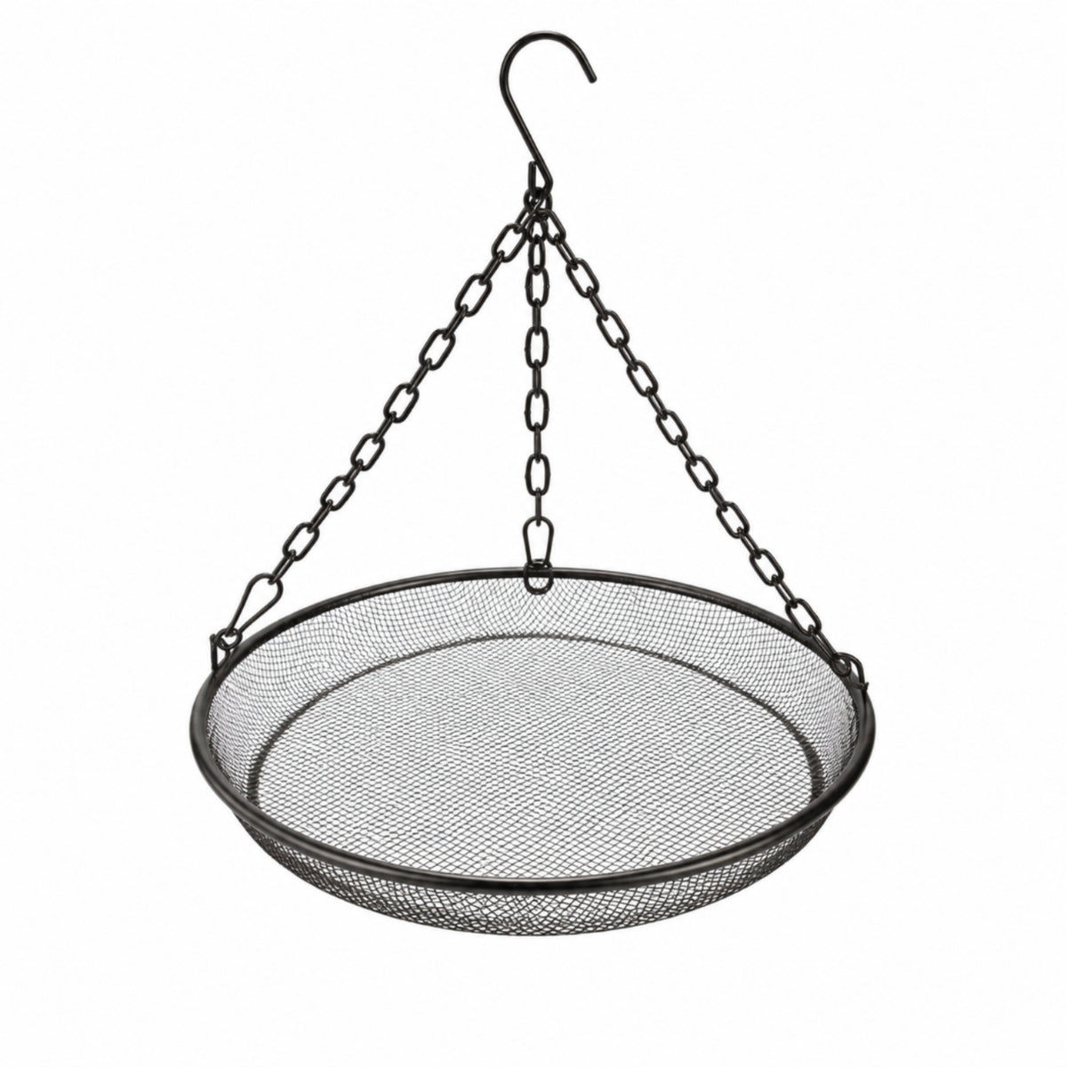 Hanging Bird Feeder Tray Outdoor Metal Mesh Feeding Tray Sturdy for Garden