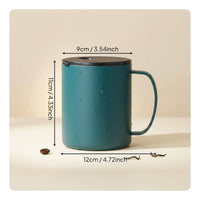 Steel Mug Anti-Slip Bottom Thermal Mug with Lid Vacuum Insulated Travel Cup for Office