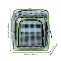Pvc Backpack Anti Clear Bag with Front Pocket Translucent Backpack with Front Pocket for Technicians, Students, School