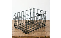 Folding Rear Bike Basket Wire Bike Basket with Mounting Plates Easy Installation for Daily Commuting
