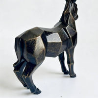 Geometric Horse Figurine Carved Texture Home Decor Lightweight for Desk Display