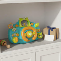 Educational Musical Driving Simulator Toy Develops Locomotion Skills Musical Steering Wheel Toy Lights and Sounds Interactive Driving Dashboard Soothing for Babies, Toddlers, Infants, Travel
