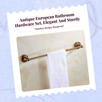 European wall-mounted antique aluminum towel rack organizer