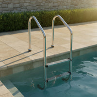 Stainless Steel Pool Ladder Anti-Slip Embedded Pool Ladder Resistant for Villa Courtyard