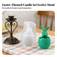 Easter Bunny Candle Form Reusable 3D Bunny Candle Form Easy to Deform Crafting Supply for DIY Enthusiasts, Kids, Holiday Decoration, Gift Making